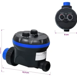 vidaXL Watertimer met enkele uitgang en kogelkranen