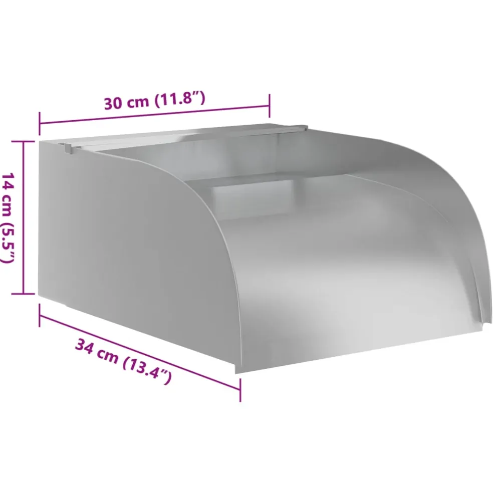vidaXL Waterval met LED's 30x34x14 cm roestvrij staal 304