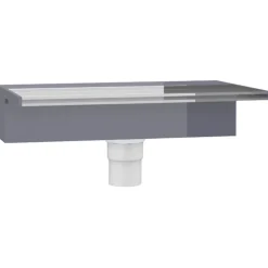 vidaXL Watervaloverlaat met RGB LED's 30 cm roestvrij staal