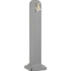 vidaXL Waterzuil met kraan steen-look lichtgrijs