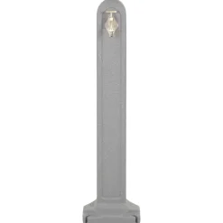 vidaXL Waterzuil met kraan steen-look lichtgrijs