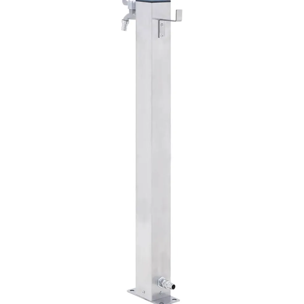 vidaXL Waterzuil vierkant 40 cm roestvrij staal