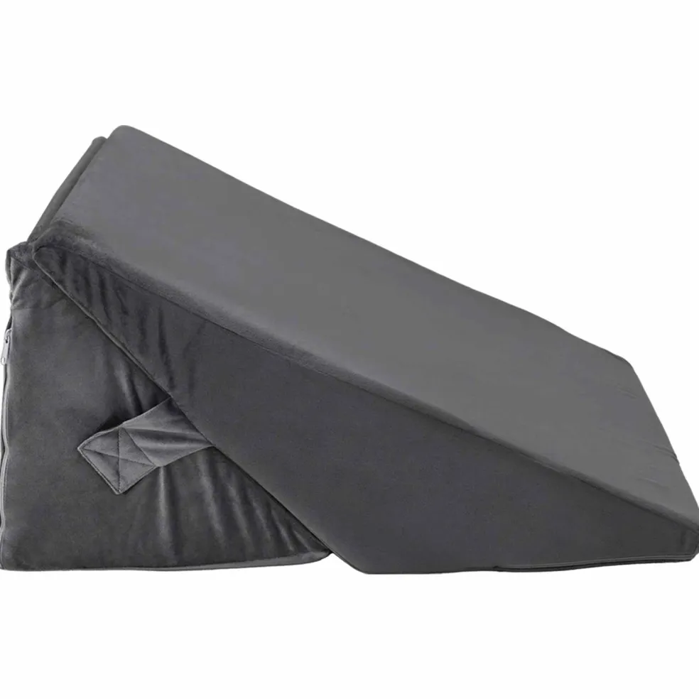 vidaXL Wedge Kussen Grijs 55 x 55 x 26 cm Traagschuim
