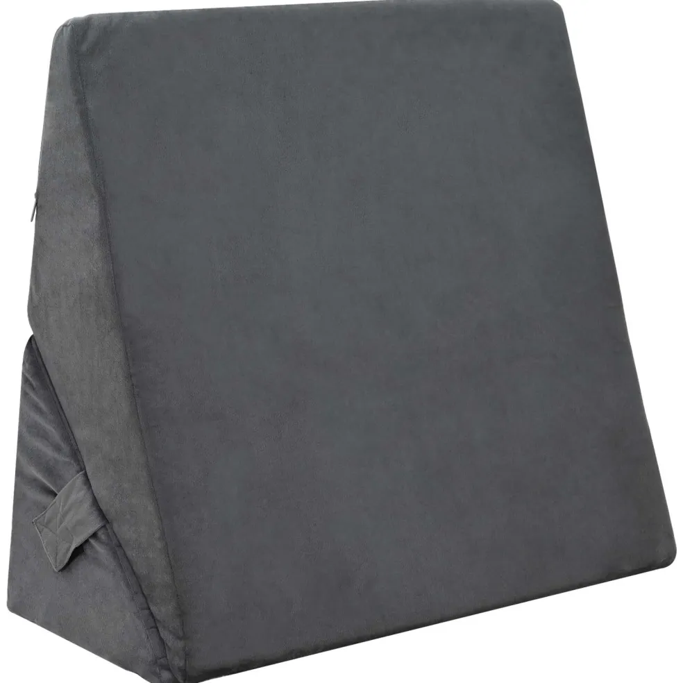 vidaXL Wedge Kussen Grijs 55 x 55 x 26 cm Traagschuim