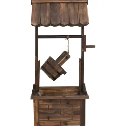 vidaXL Wensfontein met pomp 57x50x112 cm massief vurenhout