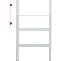 vidaXL Werkbankframes verstelbaar 2 st 55x(69-95,5) cm metaal grijs