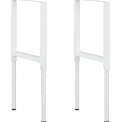 vidaXL Werkbankframes verstelbaar 2 st 55x(69-95,5) cm metaal grijs