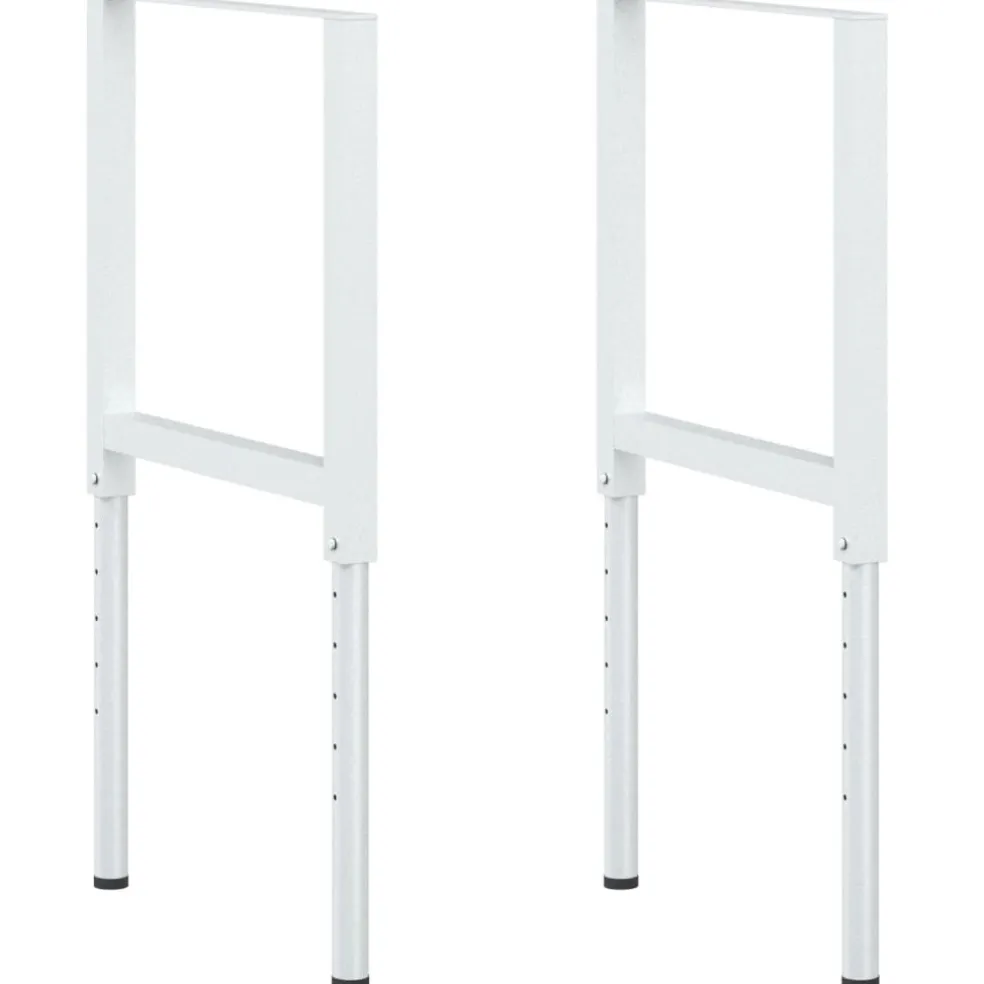 vidaXL Werkbankframes verstelbaar 2 st 55x(69-95,5) cm metaal grijs