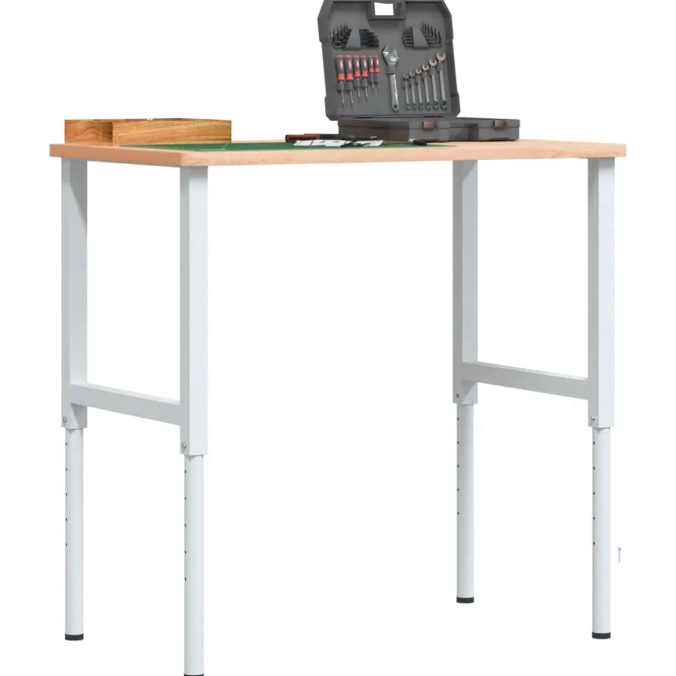 vidaXL Werkbankframes verstelbaar 2 st 55x(69-95,5) cm metaal grijs