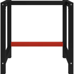 vidaXL Werkbankframe 80x57x79 cm metaal zwart en rood