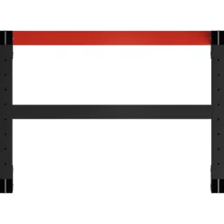 vidaXL Werkbankframe 80x57x79 cm metaal zwart en rood