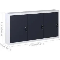 vidaXL Werkbank met drie wandpanelen en een kast