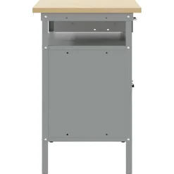vidaXL Werkbank met lade met plank Zwart en Grijs 100 x 55 x 85 cm