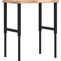vidaXL Werkbank rechthoekig 80x60x(73-99,5) cm massief acaciahout