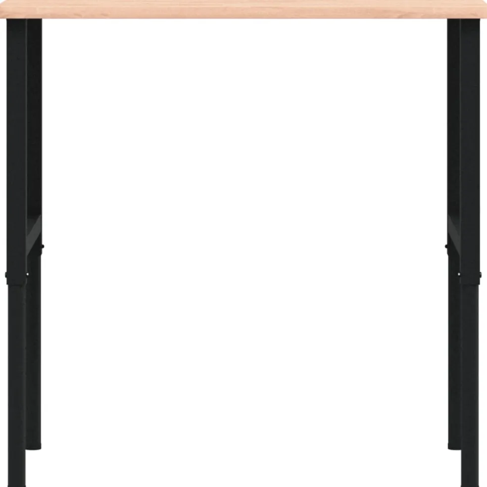 vidaXL Werkbank rechthoekig 100x60x(71,5-98) cm massief beukenhout