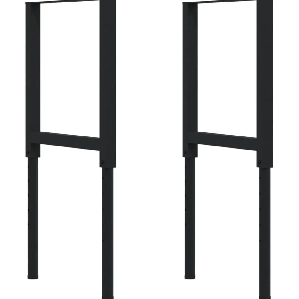 vidaXL Werkbank rechthoekig 100x60x(71,5-98) cm massief beukenhout