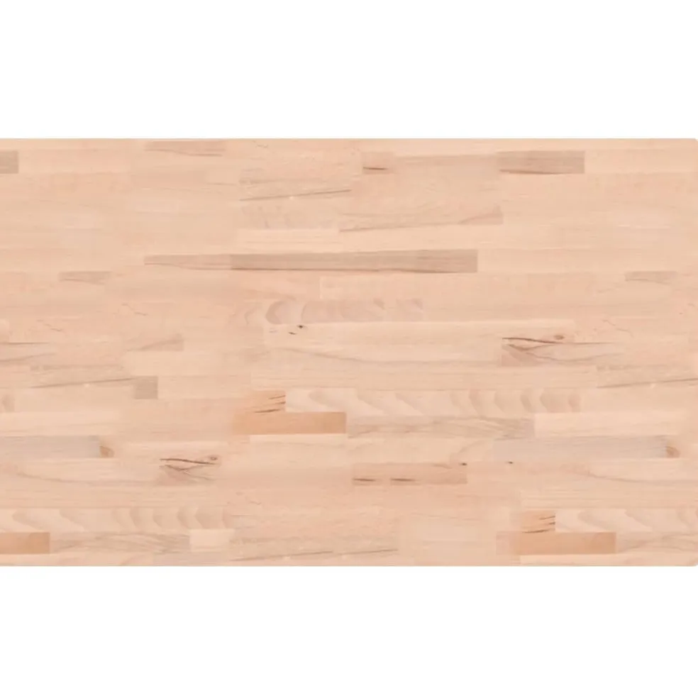 vidaXL Werkbank rechthoekig 100x60x(71,5-98) cm massief beukenhout