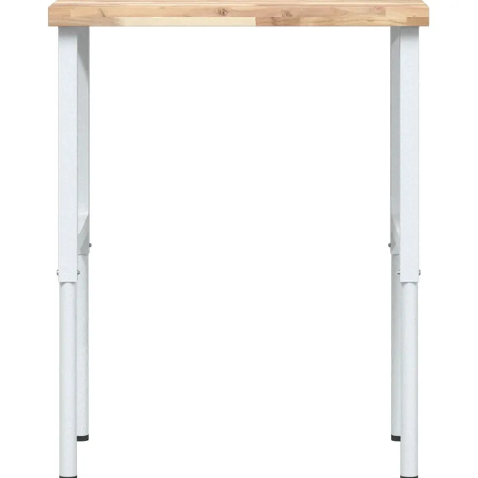vidaXL Werkbank rechthoekig 80x60x(73-99,5) cm massief acaciahout