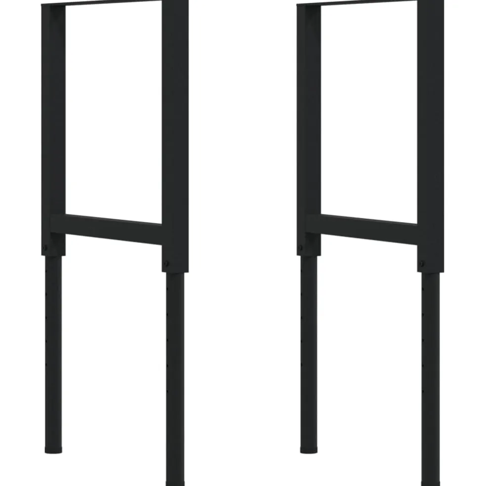 vidaXL Werkbank rechthoekig 100x60x(71,5-98) cm massief beukenhout