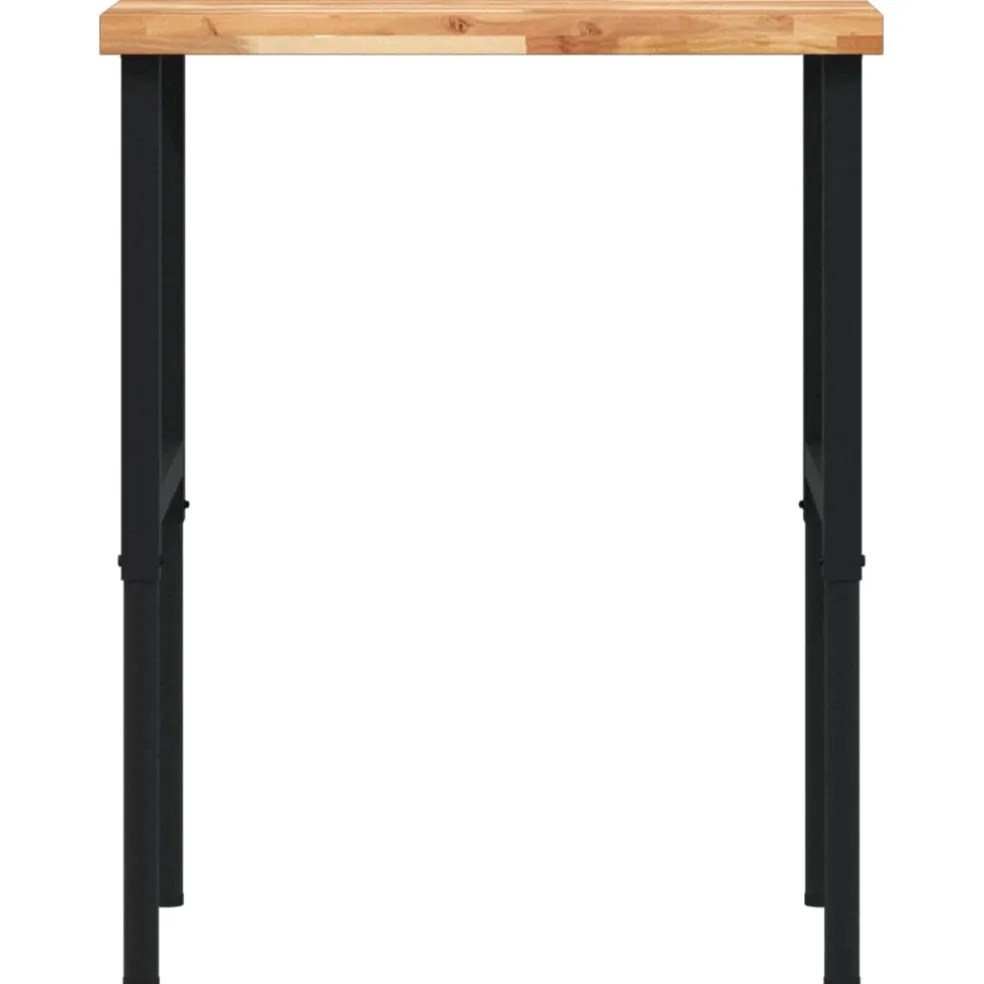 vidaXL Werkbank rechthoekig 80x60x(73-99,5) cm massief acaciahout