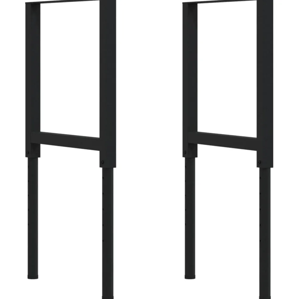 vidaXL Werkbank rechthoekig 80x60x(73-99,5) cm massief acaciahout