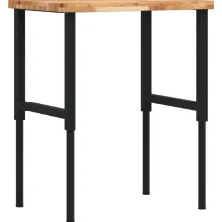 vidaXL Werkbank rechthoekig 80x60x(73-99,5) cm massief acaciahout