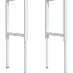vidaXL Werkbank rechthoek 100x60x(71,5-98) cm eikenhout donkerbruin