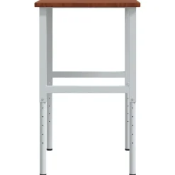 vidaXL Werkbank rechthoek 100x60x(71,5-98) cm eikenhout donkerbruin