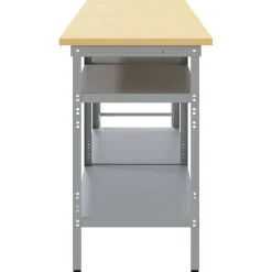 vidaXL Werkbankset 3 st Beige en Grijs Gepoedercoat staal