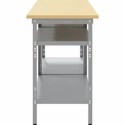 vidaXL Werkbankset 2 st Beige en Grijs Gepoedercoat staal