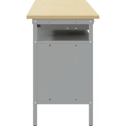 vidaXL Werkbankset 3 st Rood en Grijs Gepoedercoat staal