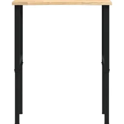 vidaXL Werkbank 80x60x(71,5-98) cm massief eikenhout