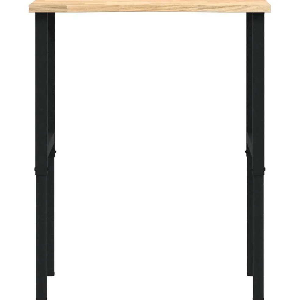 vidaXL Werkbank 80x60x(71,5-98) cm massief eikenhout