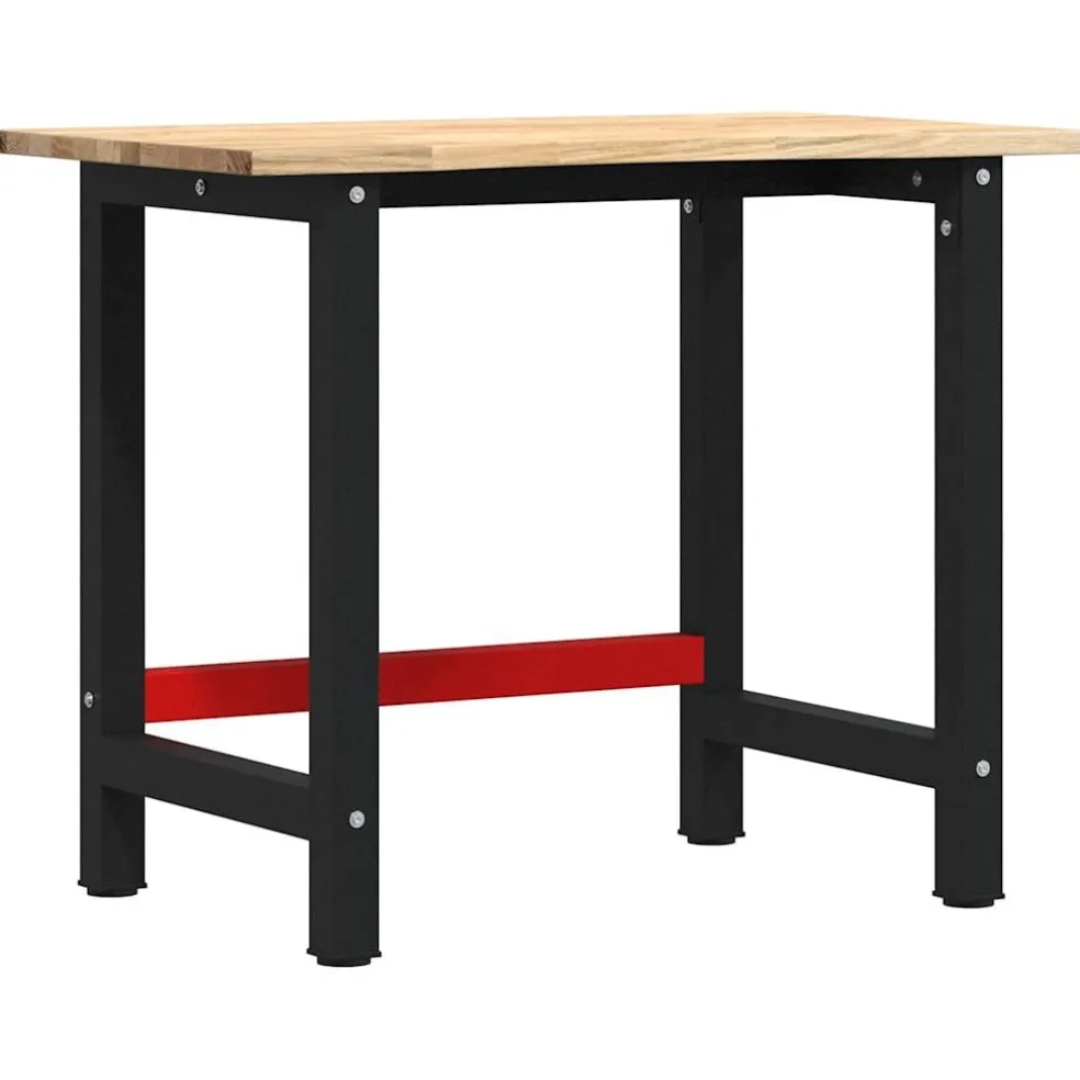 vidaXL Werkbank 100x60x81,5 cm massief eikenhout