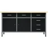 vidaXL Werkbank 160x60x85 cm staal zwart