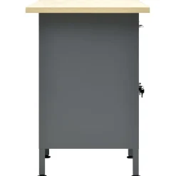 vidaXL Werkbank 160x60x85 cm staal zwart
