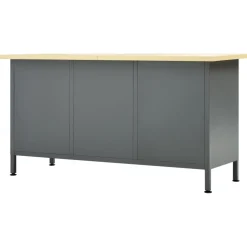 vidaXL Werkbank 160x60x85 cm staal zwart