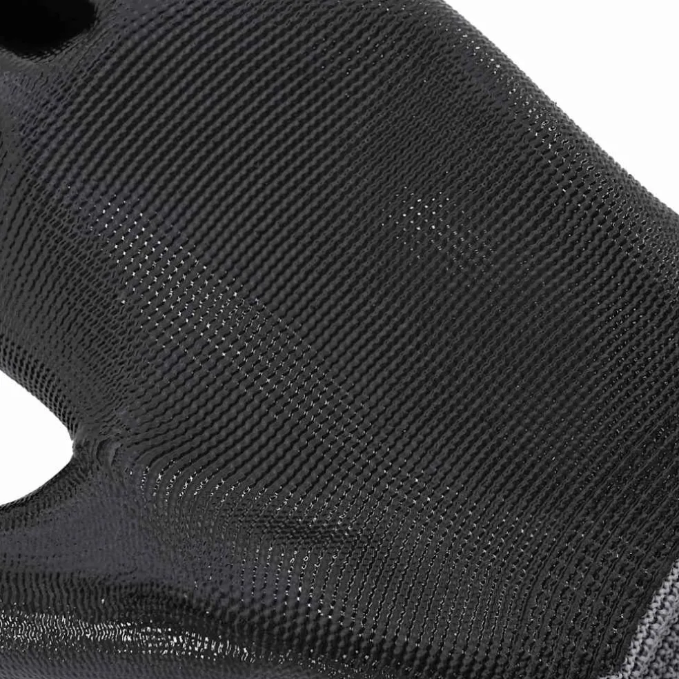 vidaXL Werkhandschoenen 12 st Grijs en zwart 7 / S Polyester