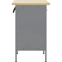 vidaXL Werk kast met lade met slot 2 st Rood en Grijs 100 x 55 x 85 cm