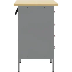 vidaXL Werk kast met lade met slot 2 st Rood en Grijs 100 x 55 x 85 cm