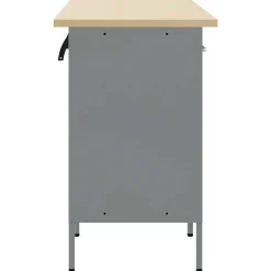 vidaXL Werk kast met lade 3 st Zwart en Grijs 150 x 55 x 85 cm