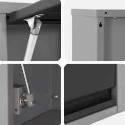 vidaXL Werkkast set met lade met opslag met slot 8 st Zwart