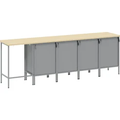 vidaXL Werkkast set met lade met opslag 5 st Rood en Grijs