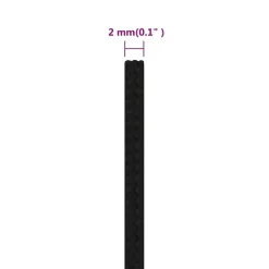 vidaXL Werktouw 2 mm 250 m polyester zwart