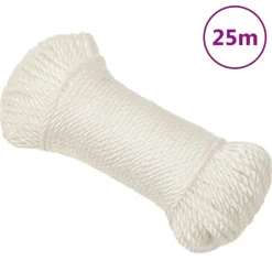 vidaXL Werktouw 3 mm 25 m polypropeen wit
