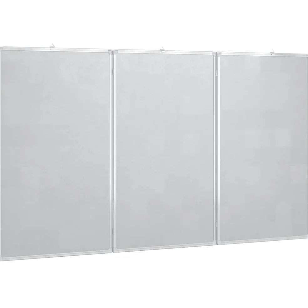 vidaXL Whiteboard magnetisch inklapbaar 120x80x1,7 cm aluminium