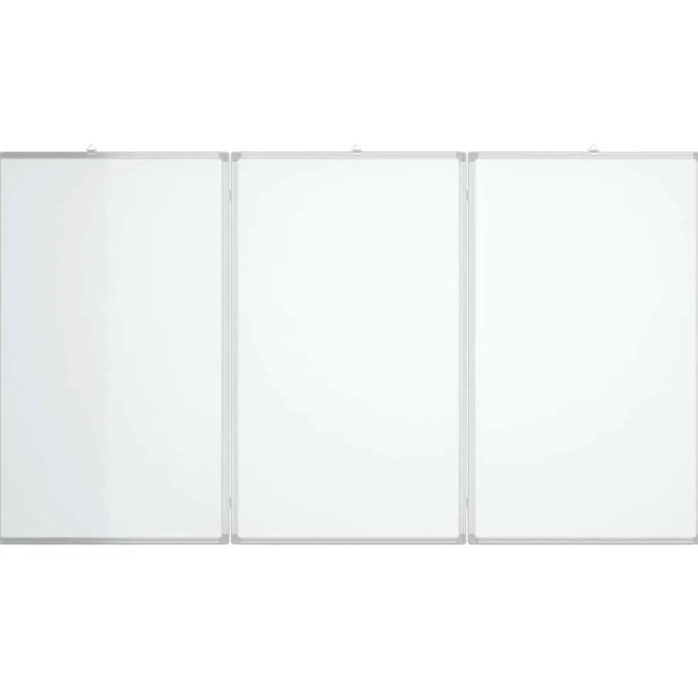 vidaXL Whiteboard magnetisch inklapbaar 120x80x1,7 cm aluminium