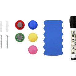 vidaXL Whiteboard magnetisch 50x35 cm staal wit