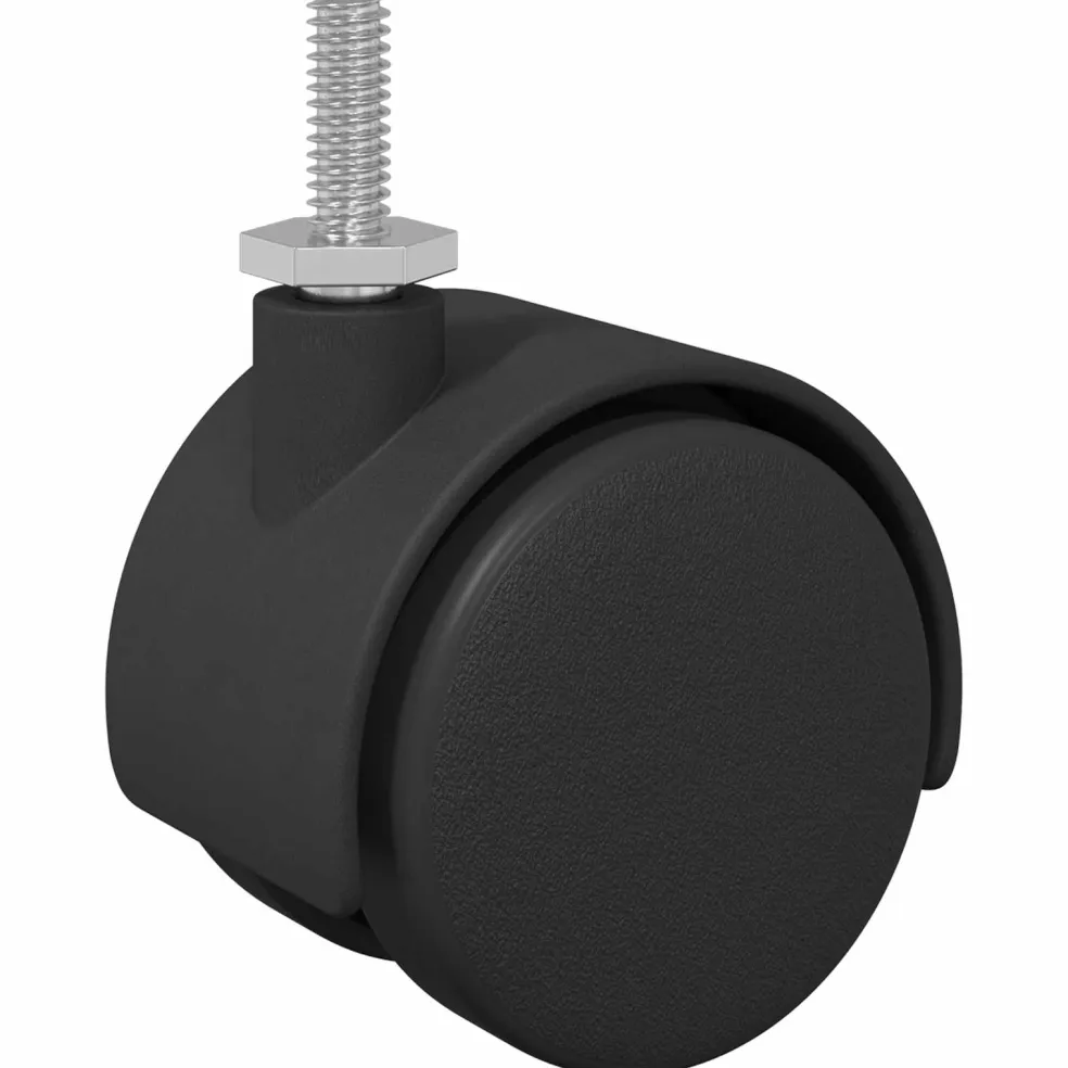 vidaXL Wielen 2 st Zwart 40,1 x 37,8 mm PP en IJzer