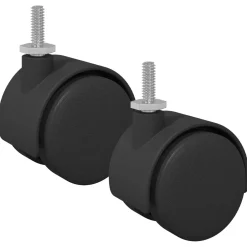 vidaXL Wielen 2 st Zwart 40,1 x 37,8 mm PP en IJzer